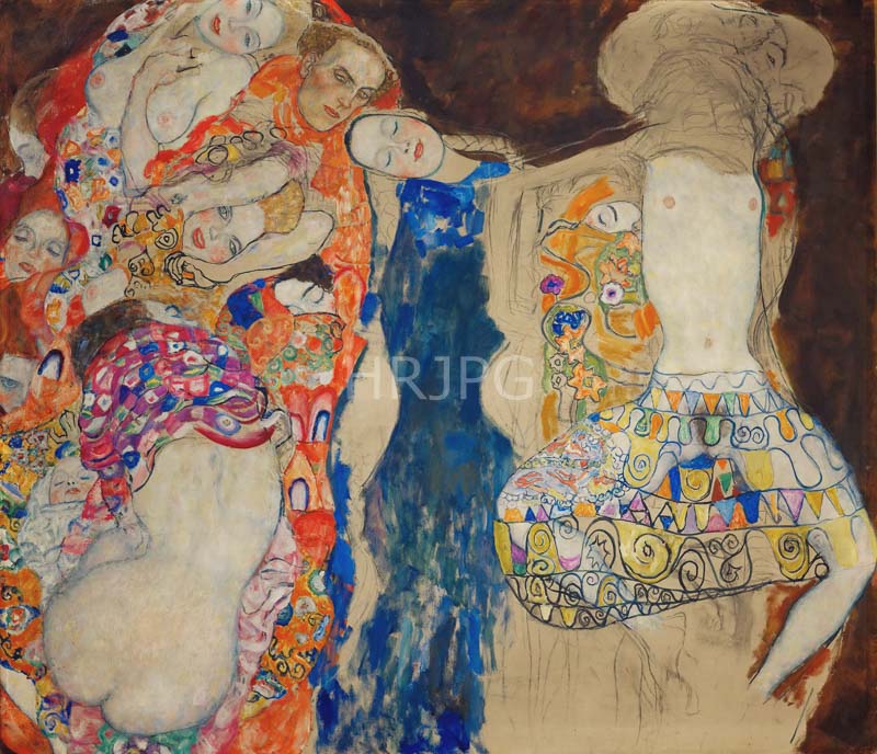 High Resolution: 800593-The Bride-Gustav Klimt-1917 1918 download. | HRJPG.com