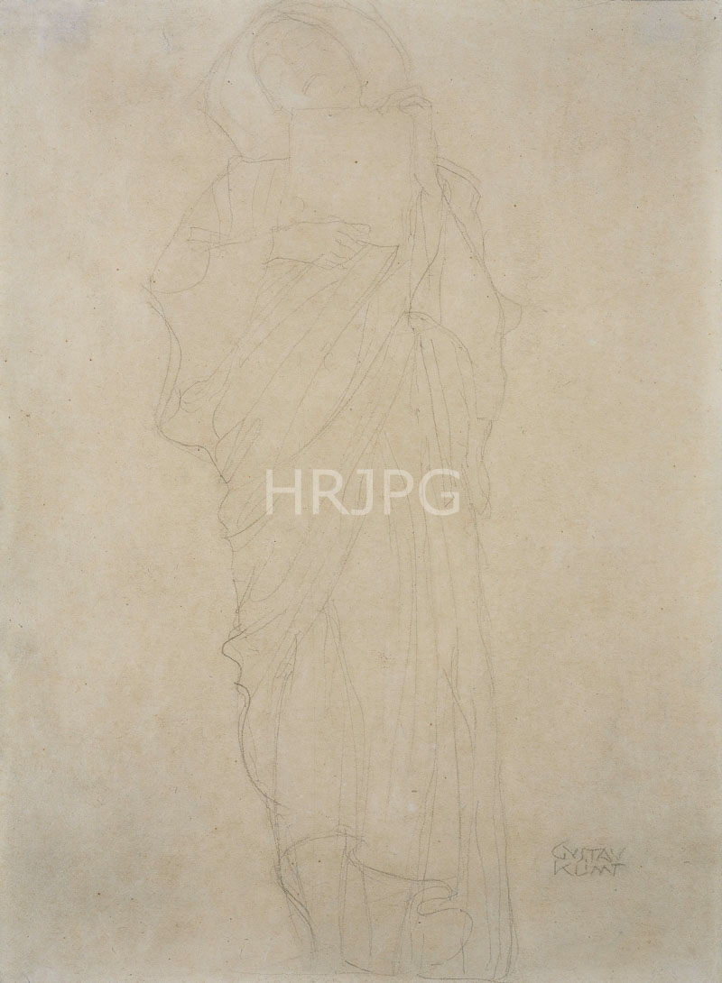 High Resolution: 800599-Study for Jurisprudence-Gustav Klimt-c 1903 download. | HRJPG.com