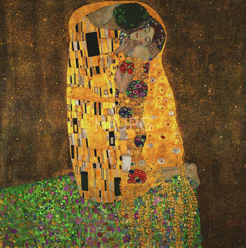 High Resolution: 800608-The Kiss-Gustav Klimt-1907 1908 download. | HRJPG.com