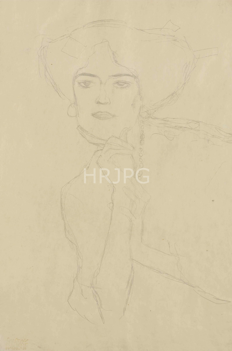 High Resolution: 800611-Portrait of a Woman-Gustav Klimt-c 1916 download. | HRJPG.com