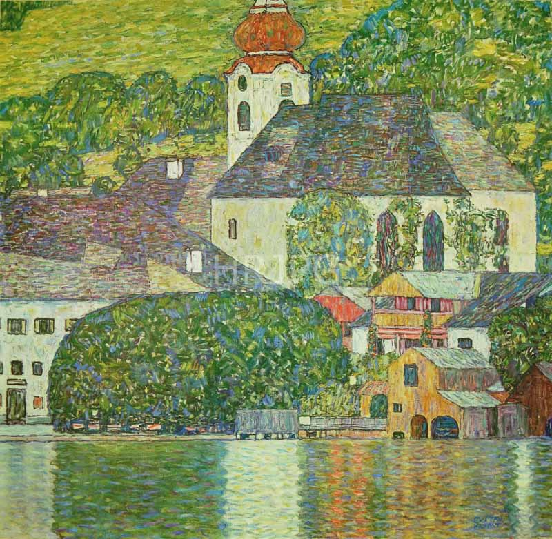 High Resolution: 800615-Church in Unterach on the Attersee-Gustav Klimt-1916 download. | HRJPG.com