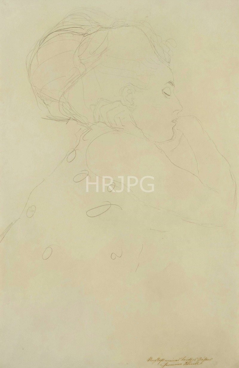 High Resolution: 800617-Study for the Bride-Gustav Klimt-c 1917 1918 download. | HRJPG.com