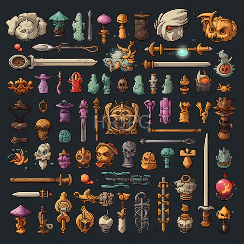 mystical armaments with crystalline tips emanate ethereal radiance in dark legendary lineage