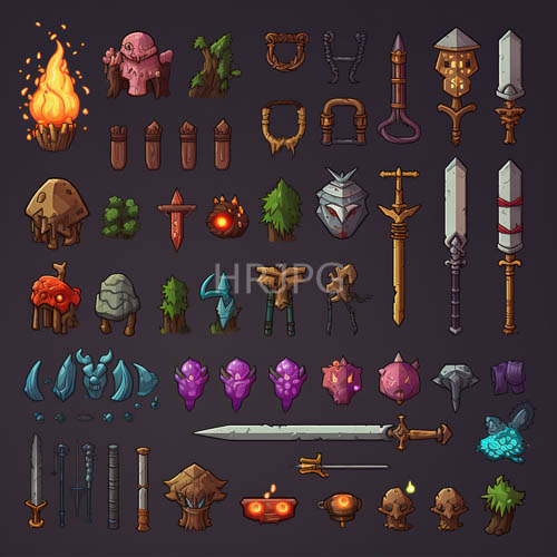 High Resolution: Fantastical Artifacts Emerge Amidst Mysterious Crystal Shards in Obsidian Void download. | HRJPG.com