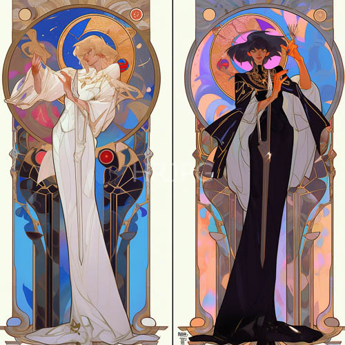 sublime silhouettes cast kaleidoscopic glow through leaded glass art nouveau frames