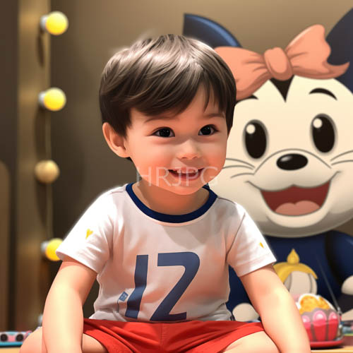 asian toddlers enthusiastic expression in sunlit colorful surroundings captured midgrin