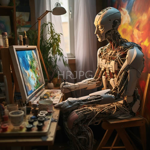 morning sunlight illuminates intricate automaton in sundrenched atelier sanctuary