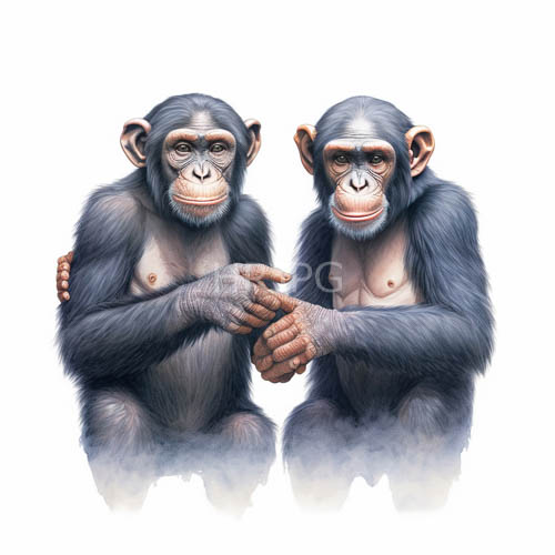 capturing primate anatomy with photorealistic study of silhouettes and fur texture