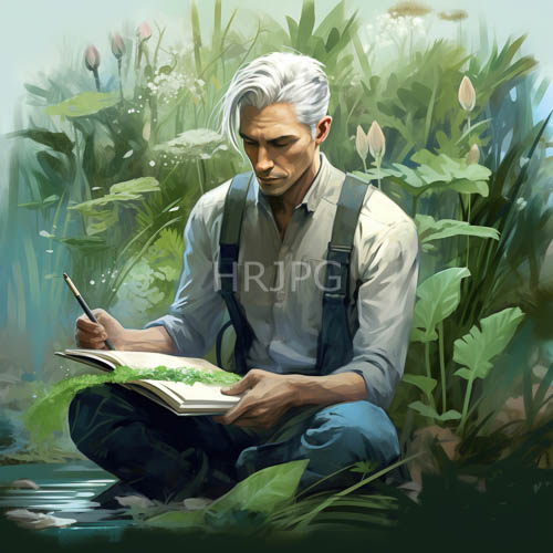 elderly gentleman finds refuge in verdant marshland canopy