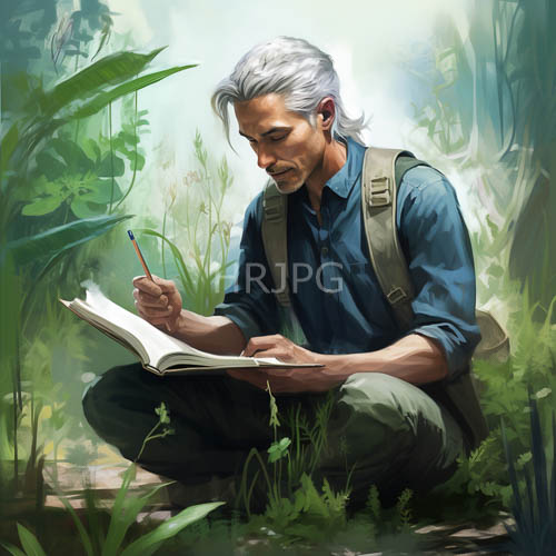 silvermaned traveler amidst emerald foliage in wild canopy sanctuary