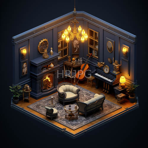 victorianinspired sanctuary with moody indigo walls and polished hardwood flooring