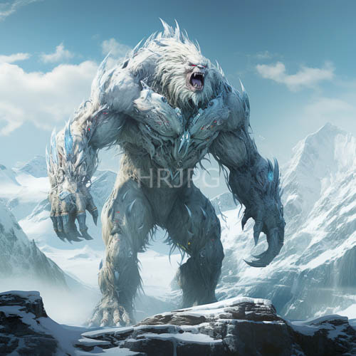 frost clings to apex predators icy blue fur in treacherous highaltitude wilderness