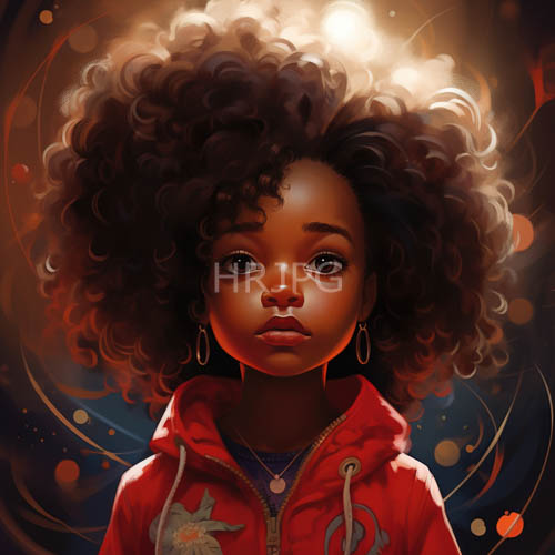 moony dim brown skin glows with ethereal light in striking of young subject