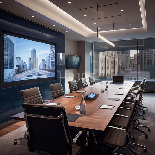 engineered aesthetic meets executive suite with tactile contrasts and ambient light