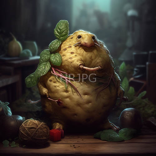 tuberous form emerges with whimsical presence in lush garden terrain
