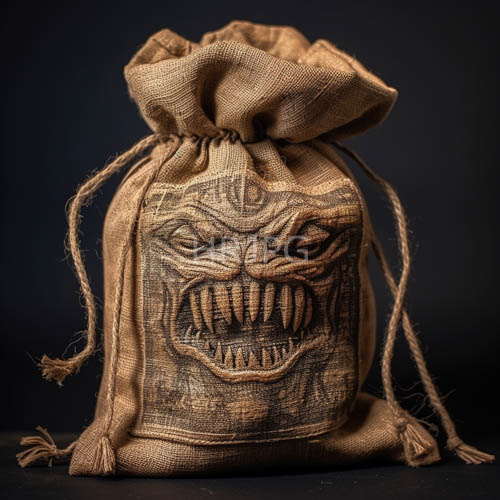 rugged burlap sack with uneven grain and highcontrast relief