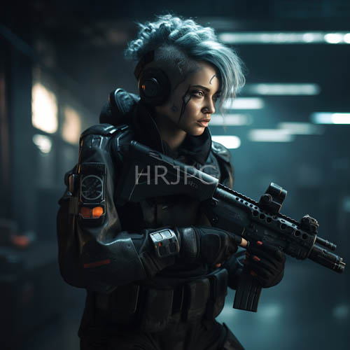 cold forged precision meets tactical foresight in androgynous soldier