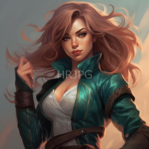 of confident woman with flowing hair and intellectual clarity