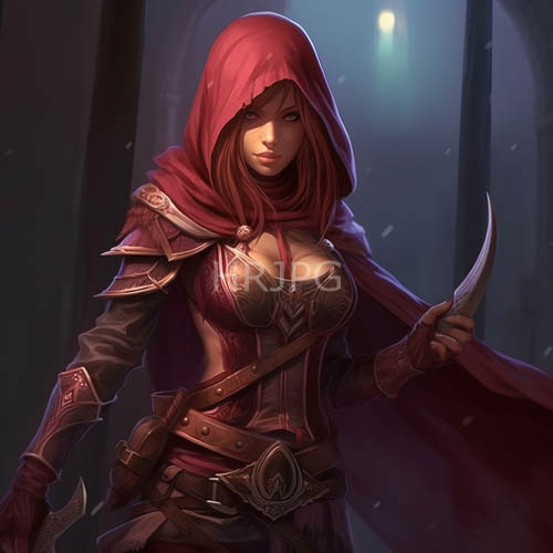fiery crimson warrior in ornate armor amidst lowlight ambiance