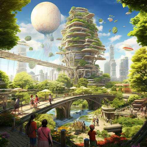 next gen monoliths merge with emerald foliage in symbiotic urban sanctuary