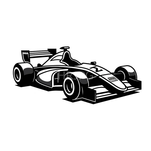 formula 1 machine midmotion angular contours threequarters elevation monochrome study