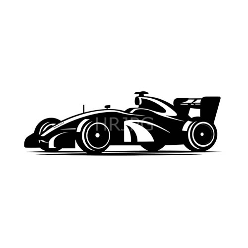 High Resolution: Formula 1 machine silhouette captures velocity through monochromatic contrast and shadow download. | HRJPG.com