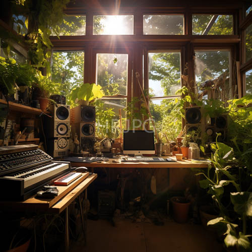 glass panes enfold workspace in ethereal light organic grain and daily productivity