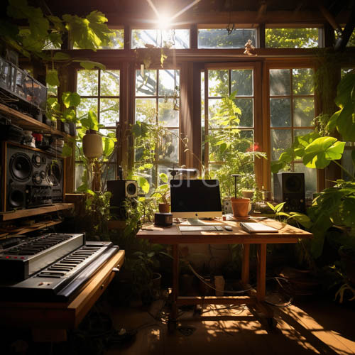 cluttered home sanctuary transforms with golden light cascades through wooden frames