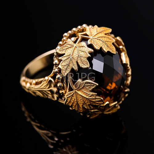 meticulously crafted metal filigree dances across ornate band with organic leaf motifs