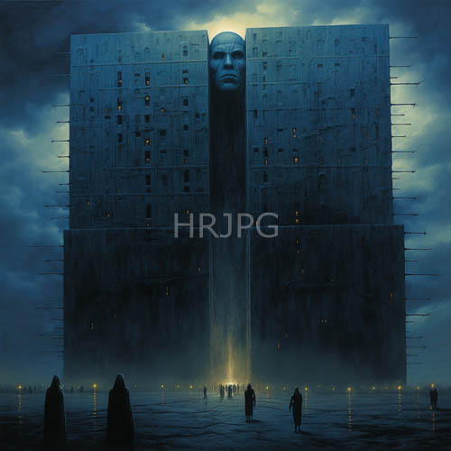 hard wearing decay and mysterious ritualism in steel gray and nocturnal blues landscapes