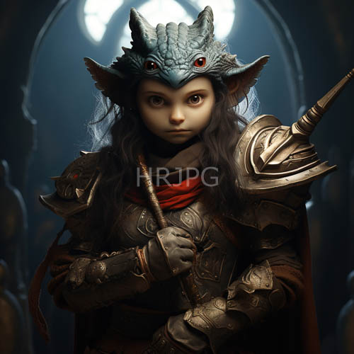 resolute elven warrior in ornate silver armor amidst ethereal forest
