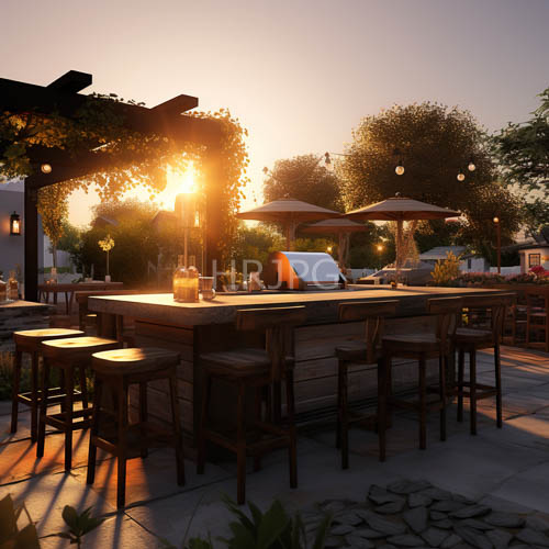High Resolution: Sanctuary Transformed by Aureate Hour with Dappled Shadows and Amber Glow download. | HRJPG.com