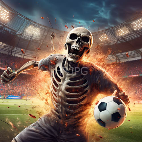 High Resolution: Decaying Athleticism Meets Calcified Anatomy in Macabre Composition Setting download. | HRJPG.com