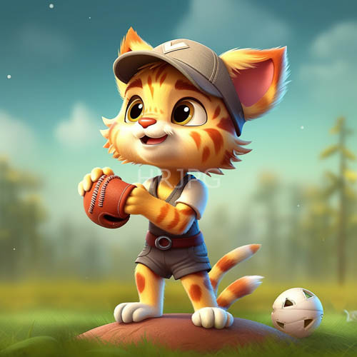 spirited orange tabby explores meticulously crafted knolls amidst lush grassy terrain