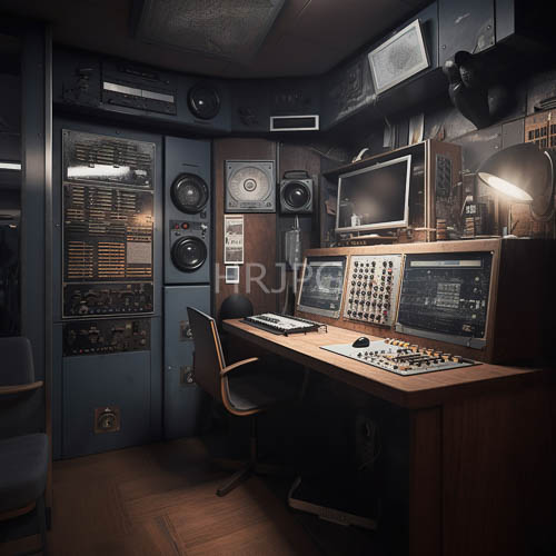 patinated audio sanctuary of seasoned woodwork and industrial utility precision