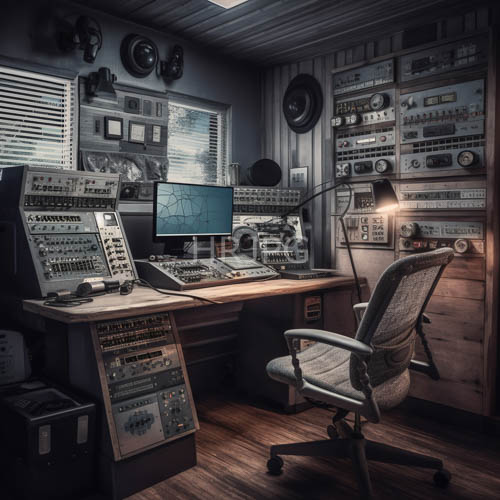 vintage inspired command center lines dark wooden paneling with muted polished floorboards