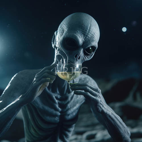 High Resolution: Extraterrestrial visitors skeletal skin stretched tightly over angular frame in gloomy surroundings download. | HRJPG.com