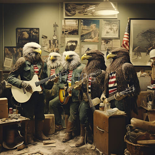 eagles in olive drab uniforms confront the cramped bunker environment
