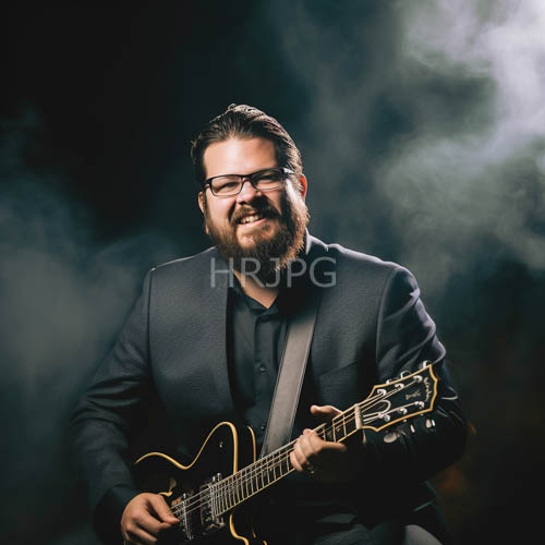 intense focus defines a musicians craft in a shrouded elegant setting