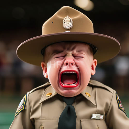 caucasian boy scout freezes in raw emotion amidst blurred stadium backdrop
