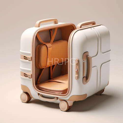 holographic transport module blends industrial elegance with pristine white surfaces and rose gold accents