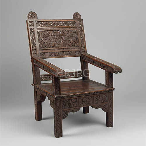 espressotoned wood silhouette crafted with traditional woodworking precision and delicate floral motifs