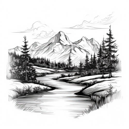 snowcapped peaks dominate jagged silhouettes against vast empty sky in highaltitude terrain