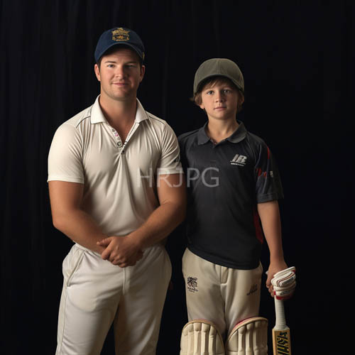 High Resolution: Contrasting Cricketer Silhouettes Against Deep Somber Backdrops Amidst Athletic Postures download. | HRJPG.com