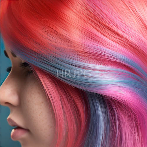 magenta electric azure ombre transition on serene teal backdrop