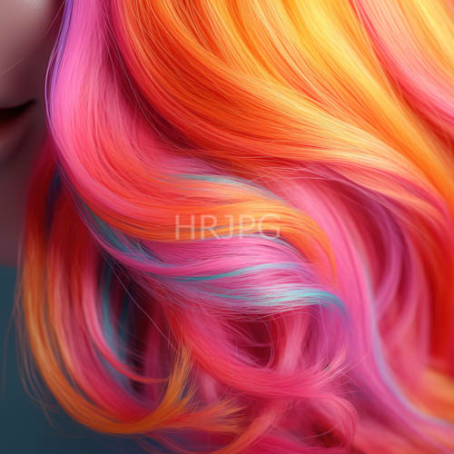 mesmerizing display of color theory with swirling strands of chromatic brilliance weaving together in a static frame