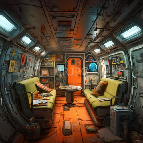 High Resolution: Sci-Fi Cockpit Aesthetic Defined by Burnt Orange Dappled Hues in HighEnergy Setting download. | HRJPG.com