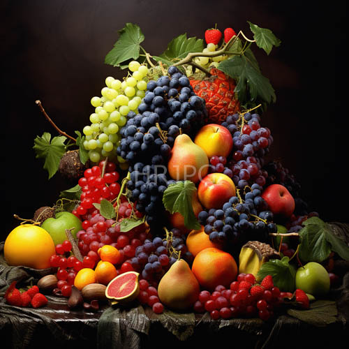 High Resolution: Jewel-Toned Grapes Meet Cobalt Bunches in an Orchards Centerpiece download. | HRJPG.com