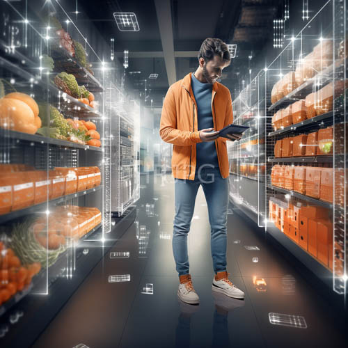 fashion meets retail innovation in tomorrowfocused marketplace with asian gentleman