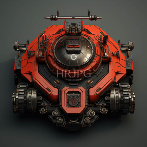 obsidian black and deep crimson metallic exteriors of transport modules
